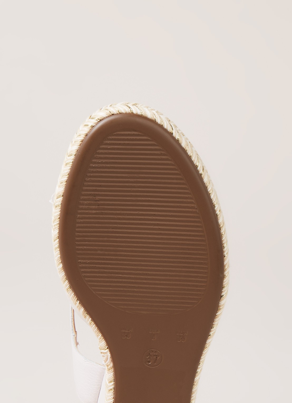 Dune London Kiwii sleehak van leer  - detail 3 wit