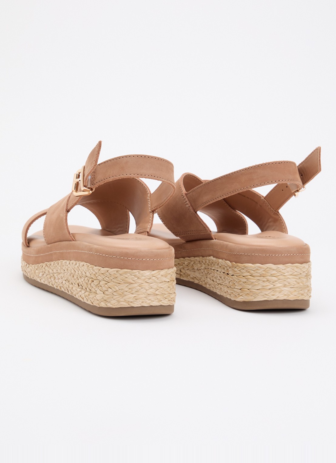 Dune London Kiya sandaal met sleehak - achterkant 5 camel