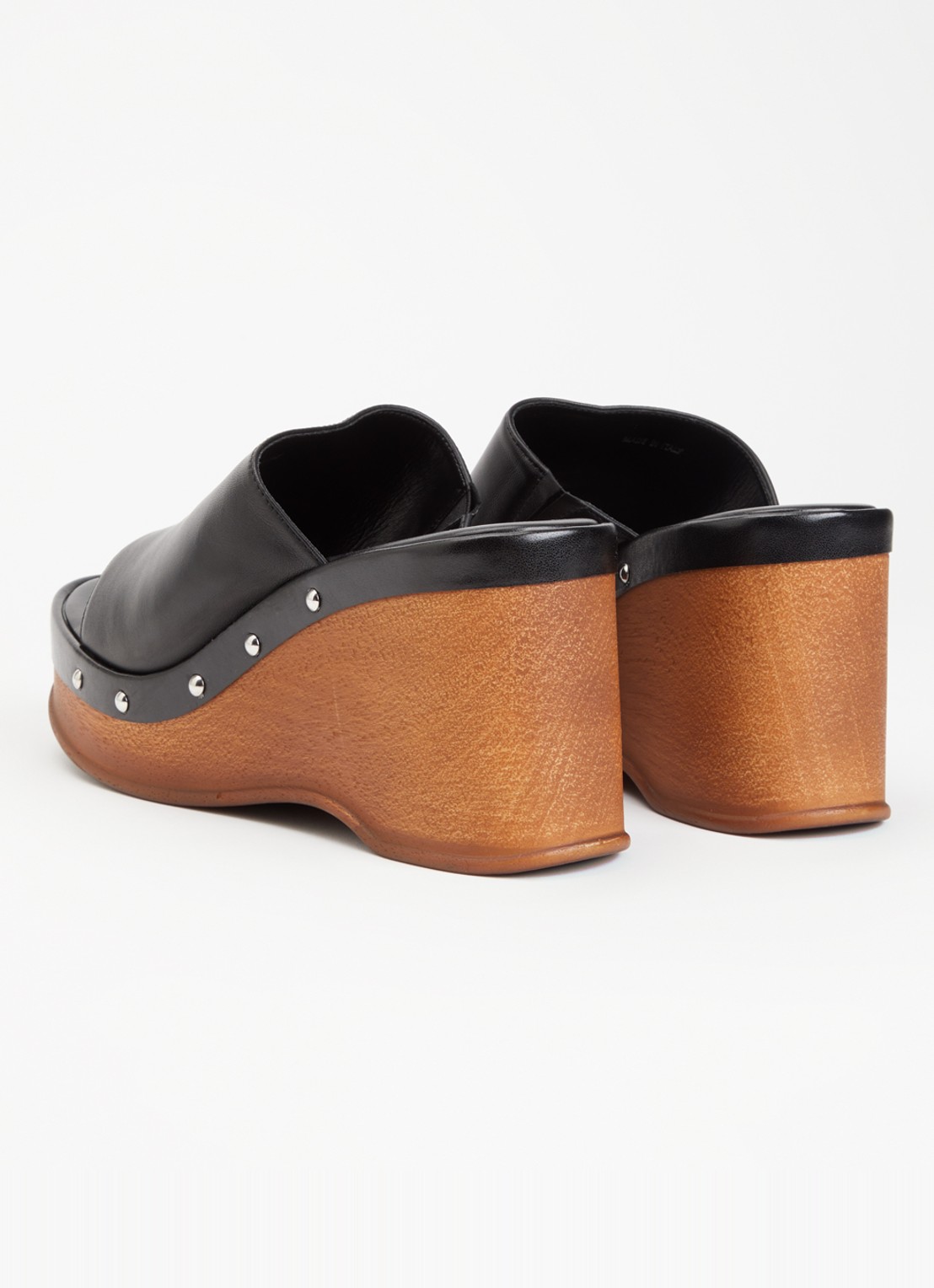 Dune London Kule muiltje van suède met studs - achterkant zwart