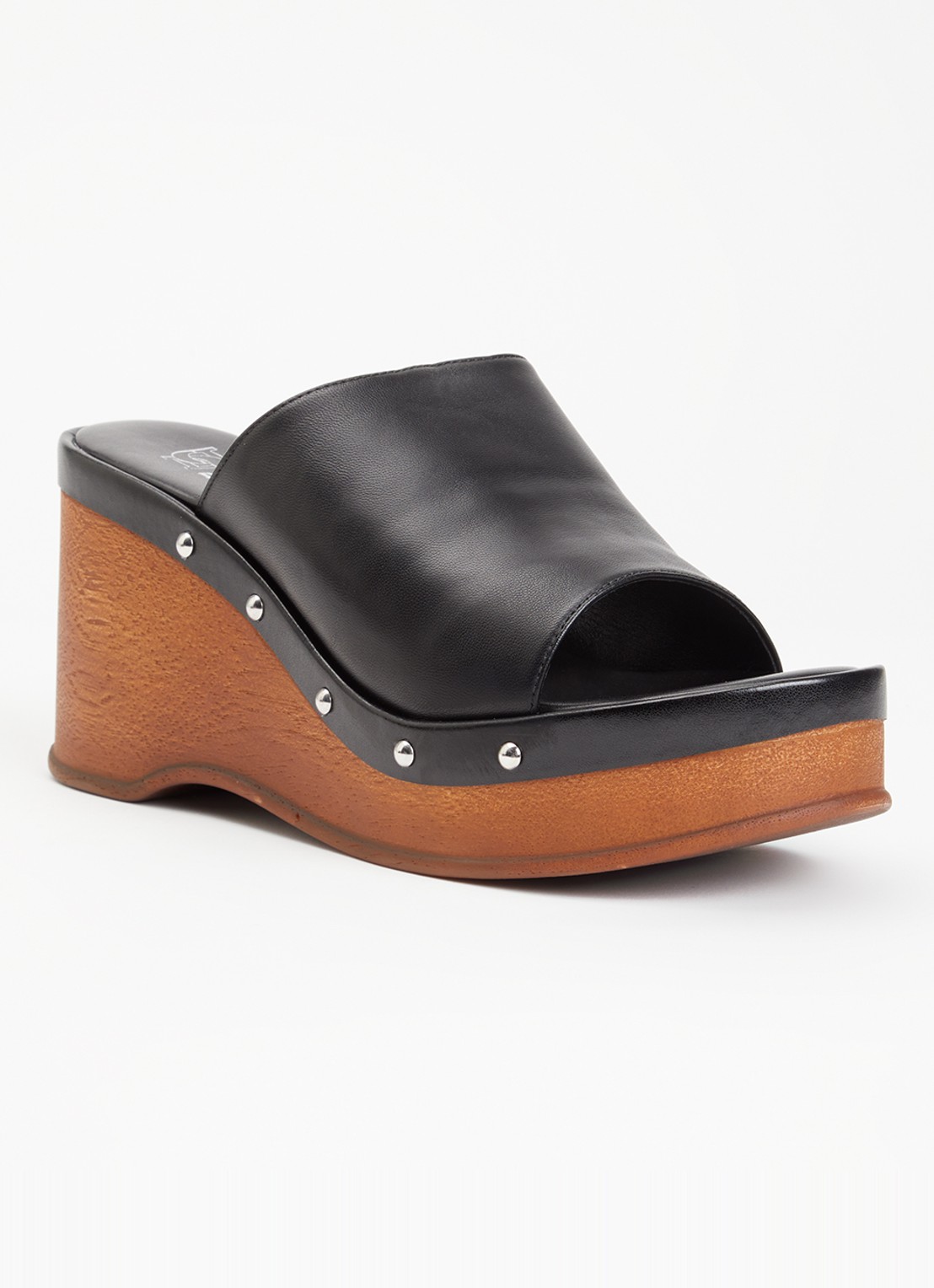 Dune London Kule muiltje van suède met studs - voorkant 5 zwart