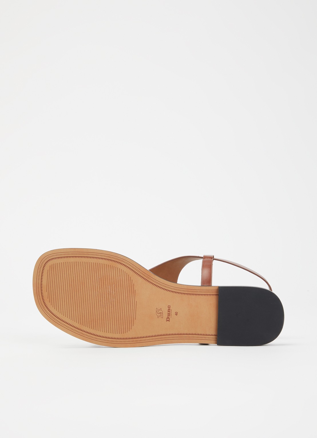 Dune London Laith sandaal van leer - detail 3 cognac