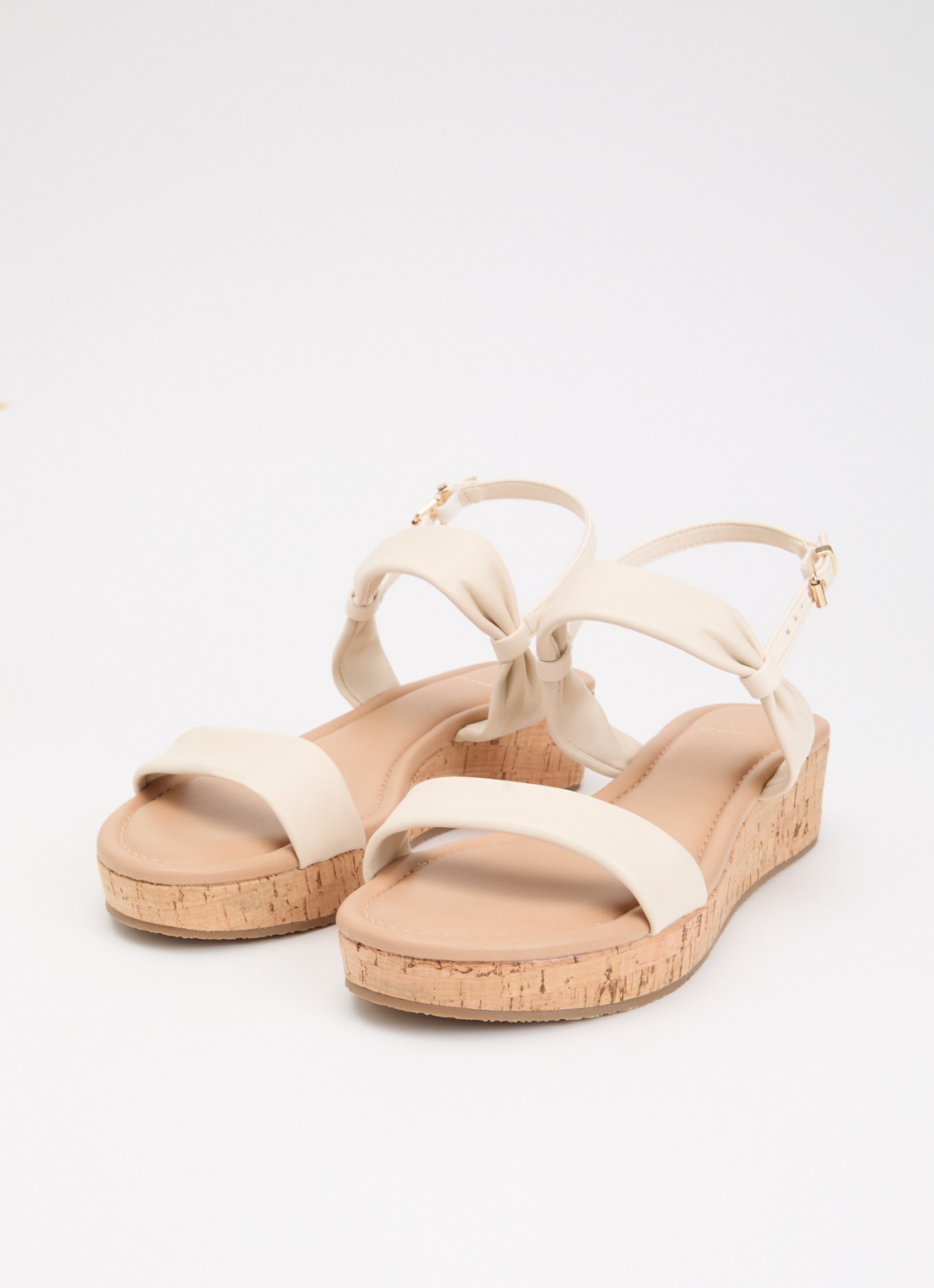Dune London Laliz sandaal van leer - detail 3 creme