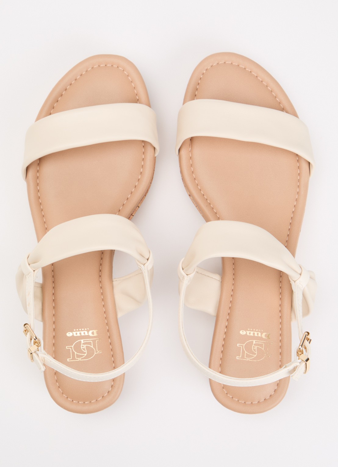 Dune London Laliz sandaal van leer - detail 4 creme