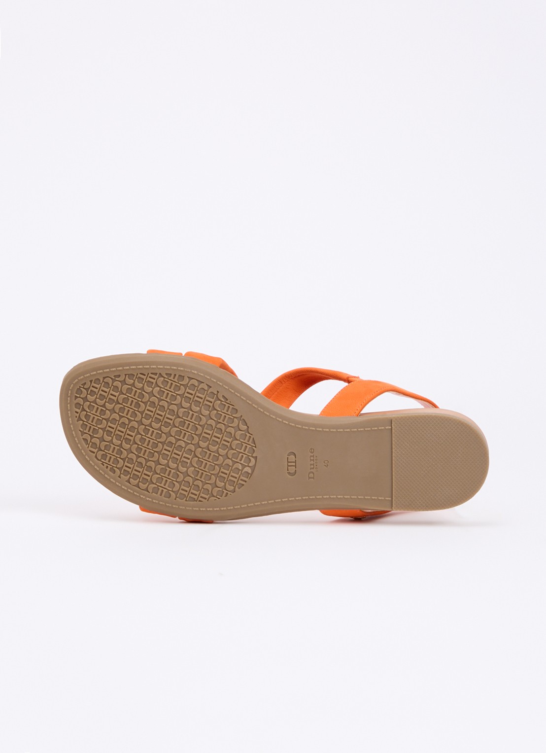 Dune London Landies sandaal van nubuck - detail 4 oranje