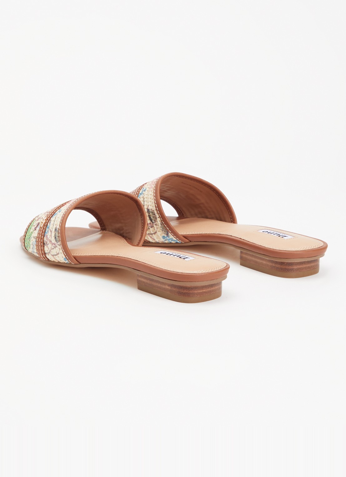 Dune London Leti sandaal met leren details - achterkant 4 bruin