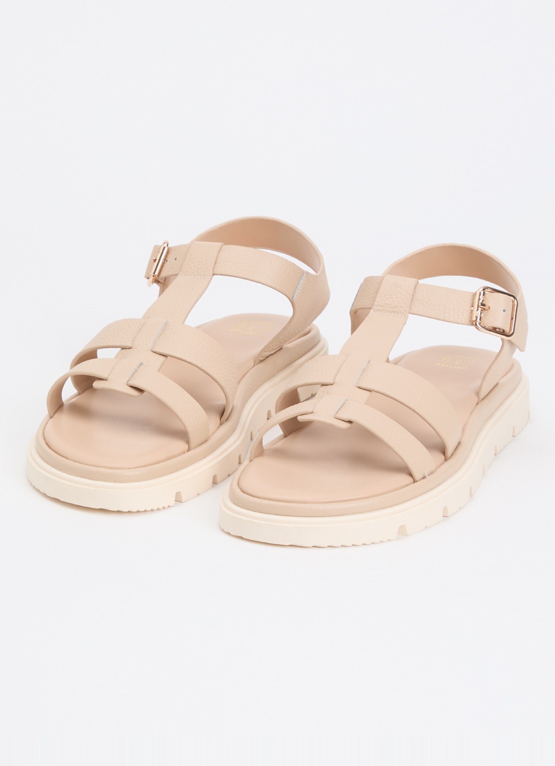 Dune London Lilar sandaal van leer - detail 2 beige
