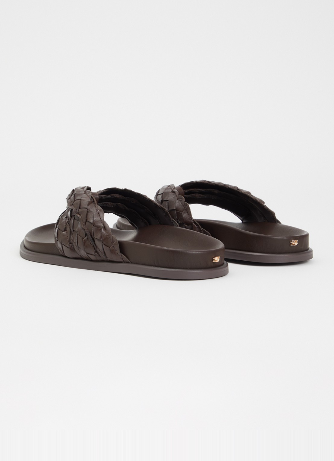 Dune London Lindie slipper van leer - achterkant 2 beige