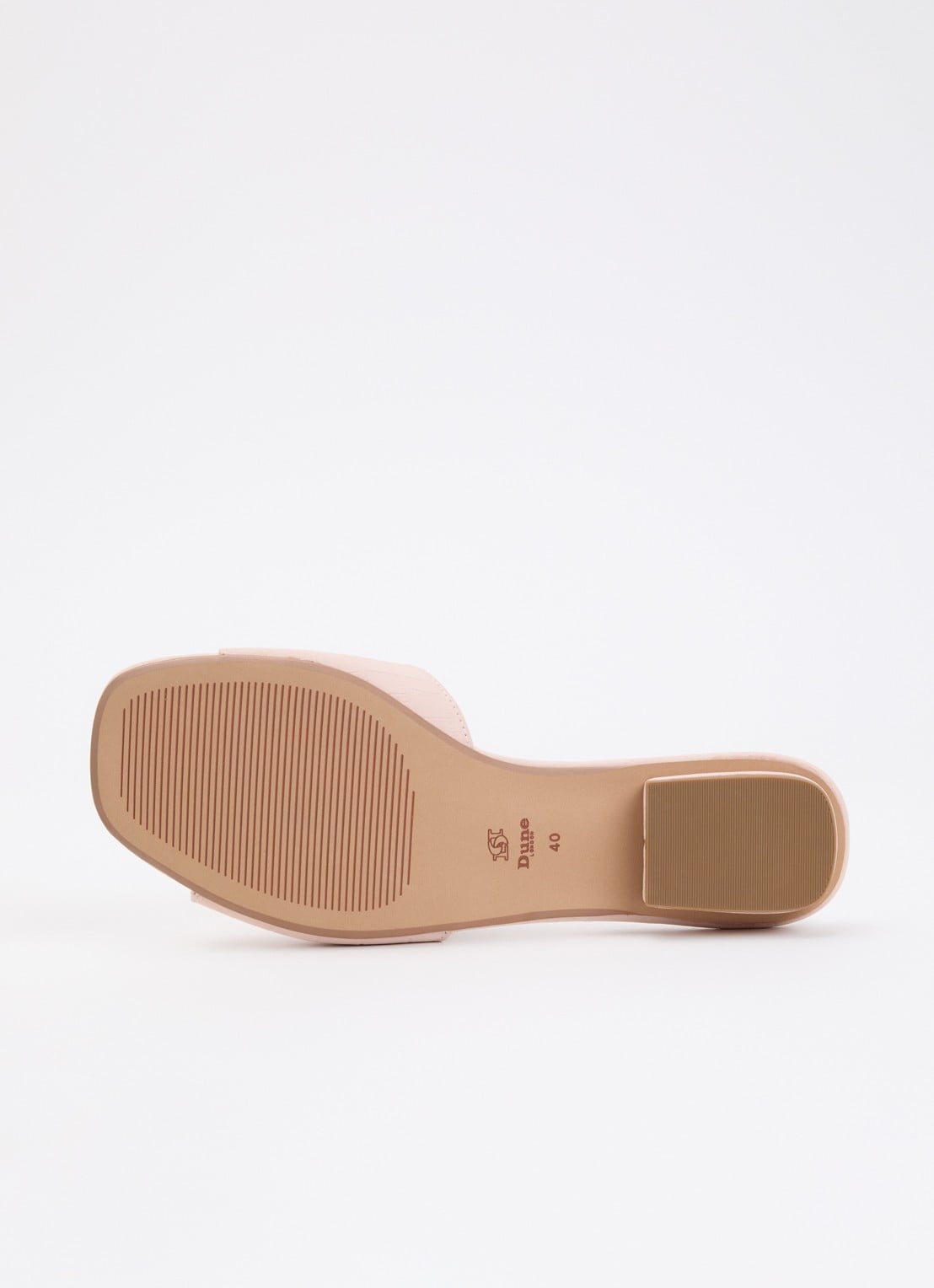 Dune London Lindo slipper van leer - detail 3 lichtroze