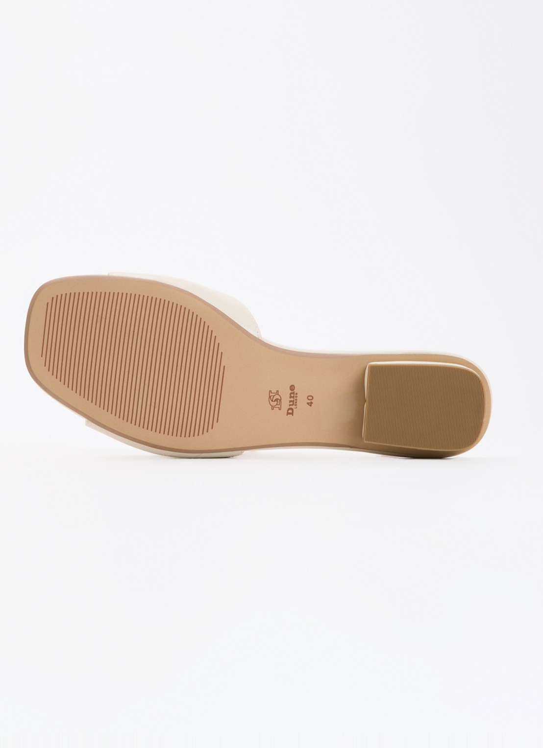Dune London Lindo slipper van leer - detail 5 ivoor