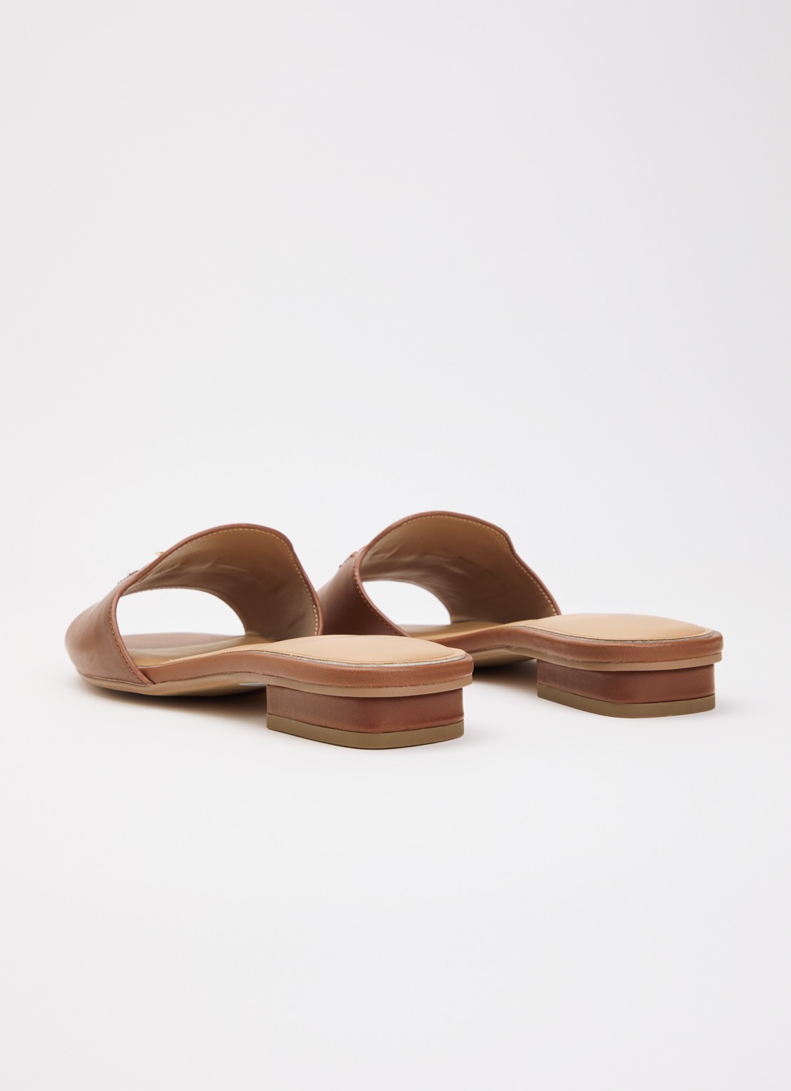 Dune London Lindo slipper van leer - achterkant 5 bruin