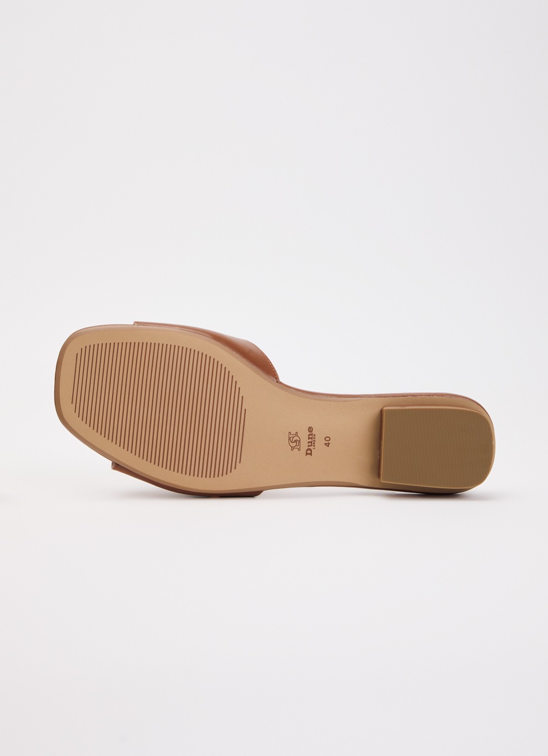 Dune London Lindo slipper van leer - detail 4 bruin