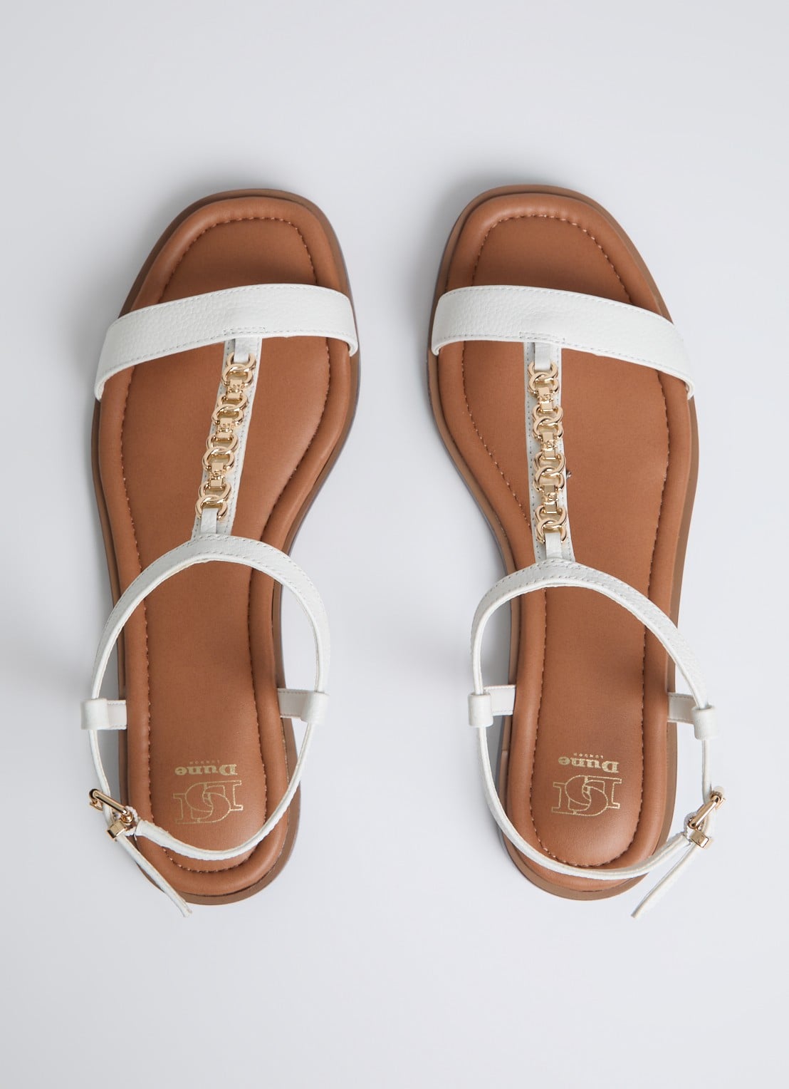 Dune London Lollipops sandaal van leer - detail 3 wit