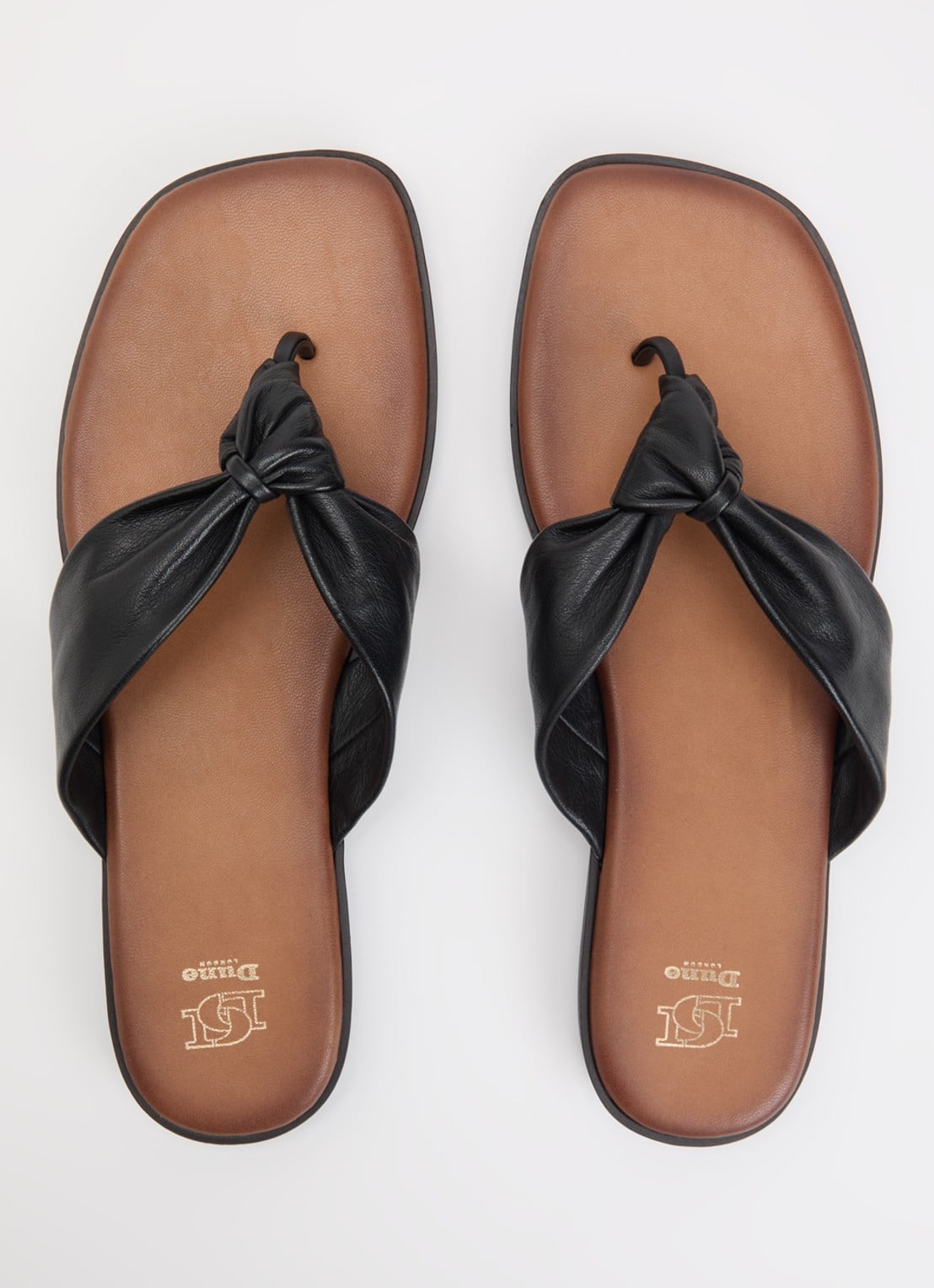 Dune London Looks slipper van leer - detail 4 zwart