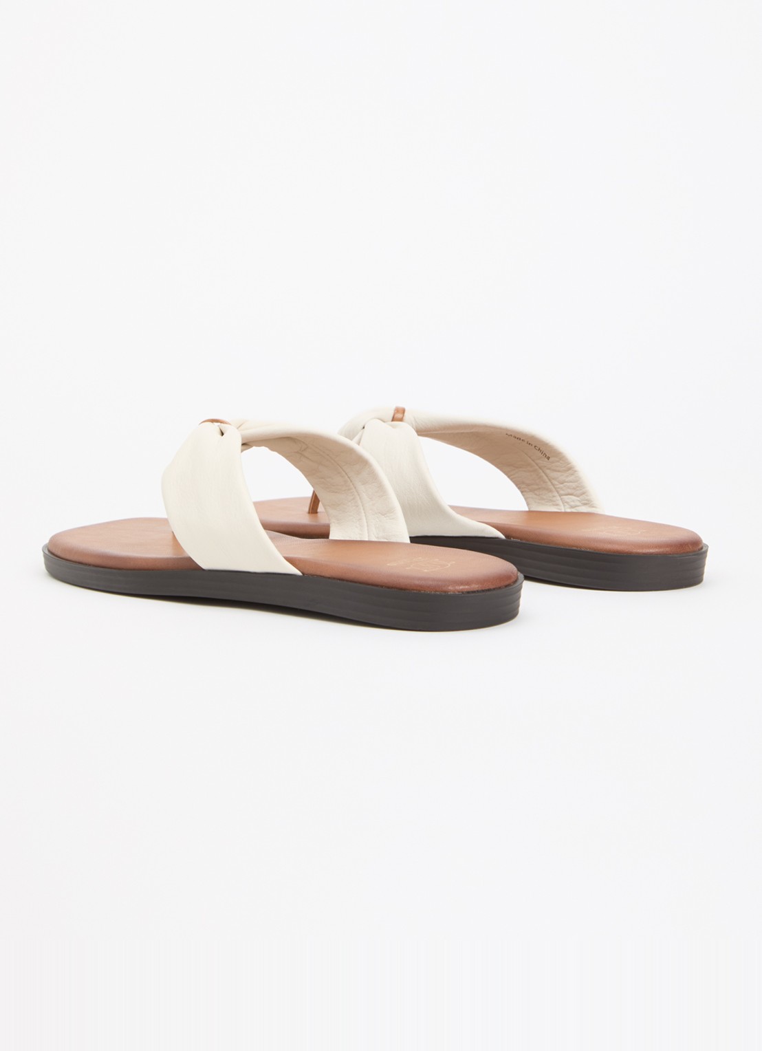 Dune London Looks slipper van leer - achterkant creme