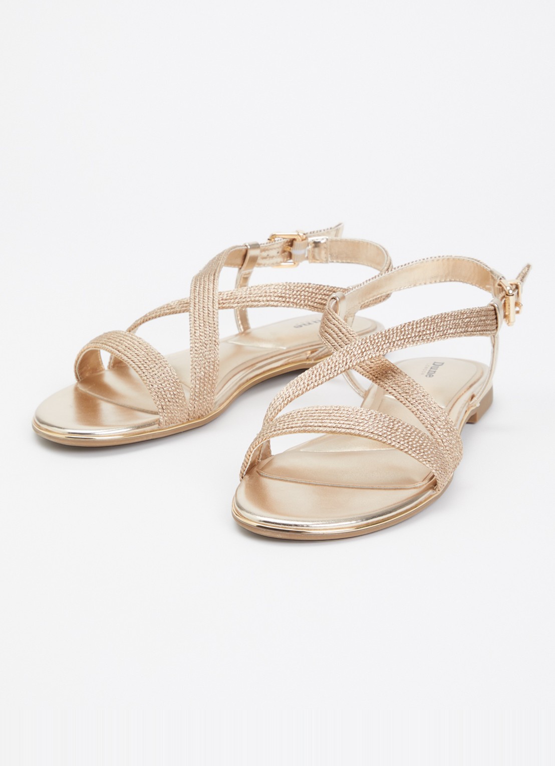 Dune London Lope sandaal met metallic finish - detail 6 goud