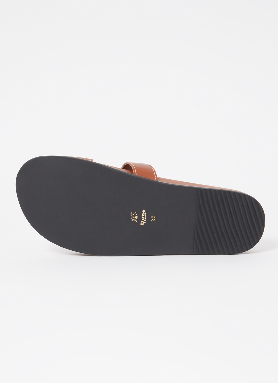 Dune London Loupa slipper van leer - detail 3 bruin