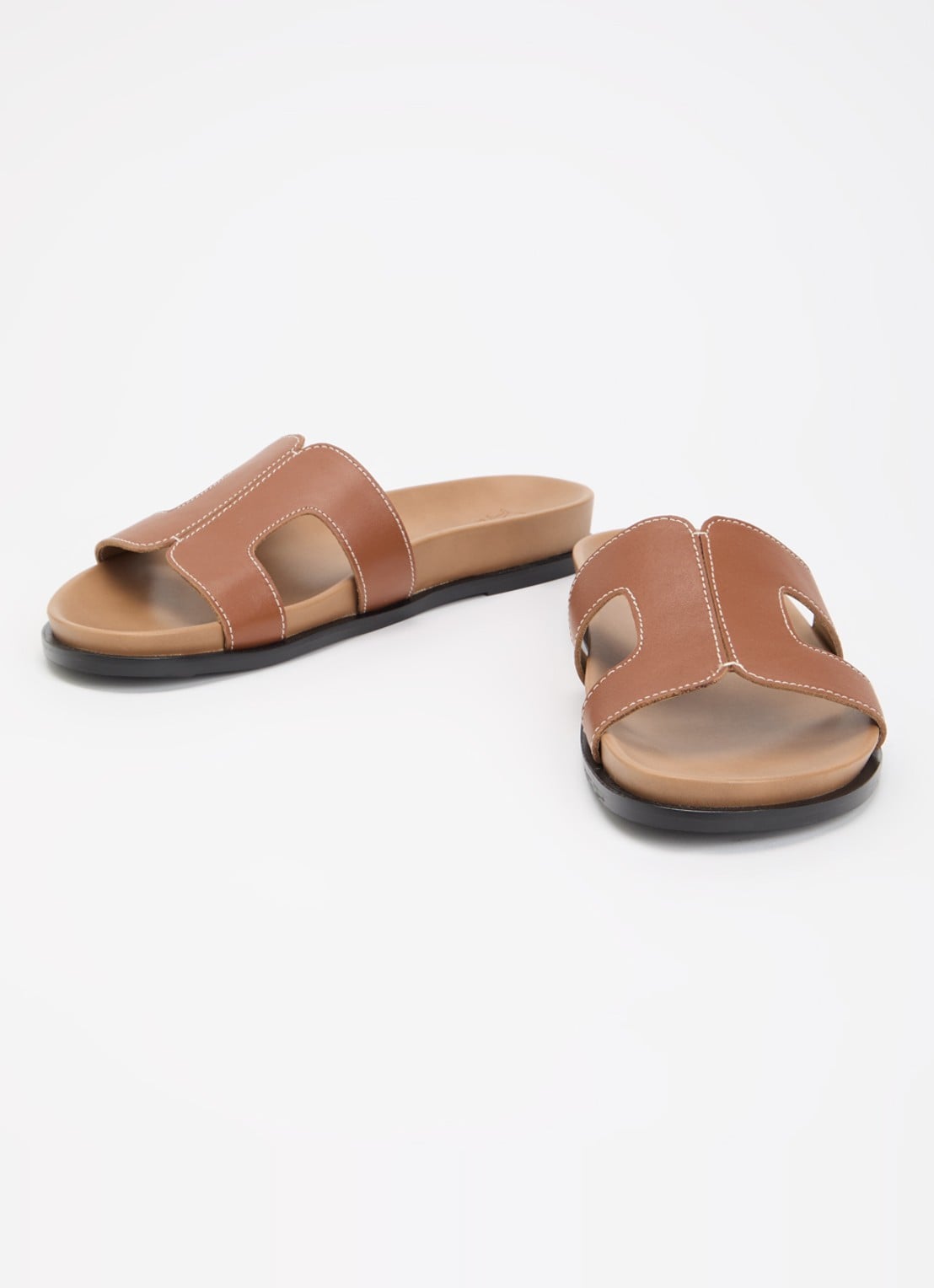 Dune London Loupas slipper van leer - detail 2 bruin