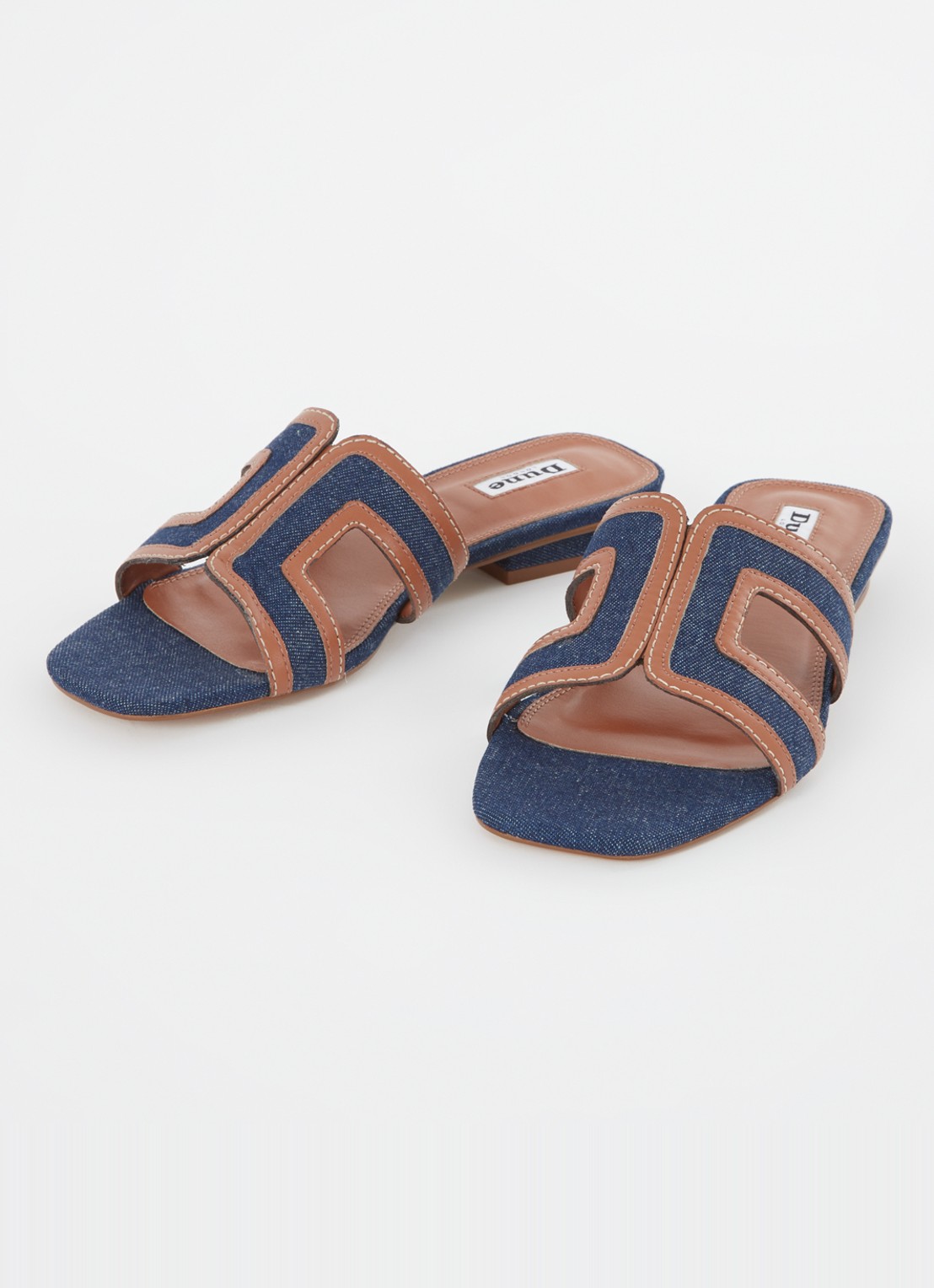 Dune London Loupe sandaal - detail indigo
