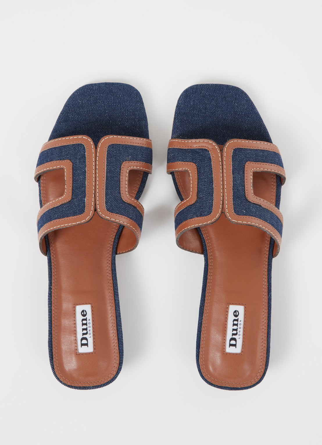 Dune London Loupe sandaal - detail 2 indigo