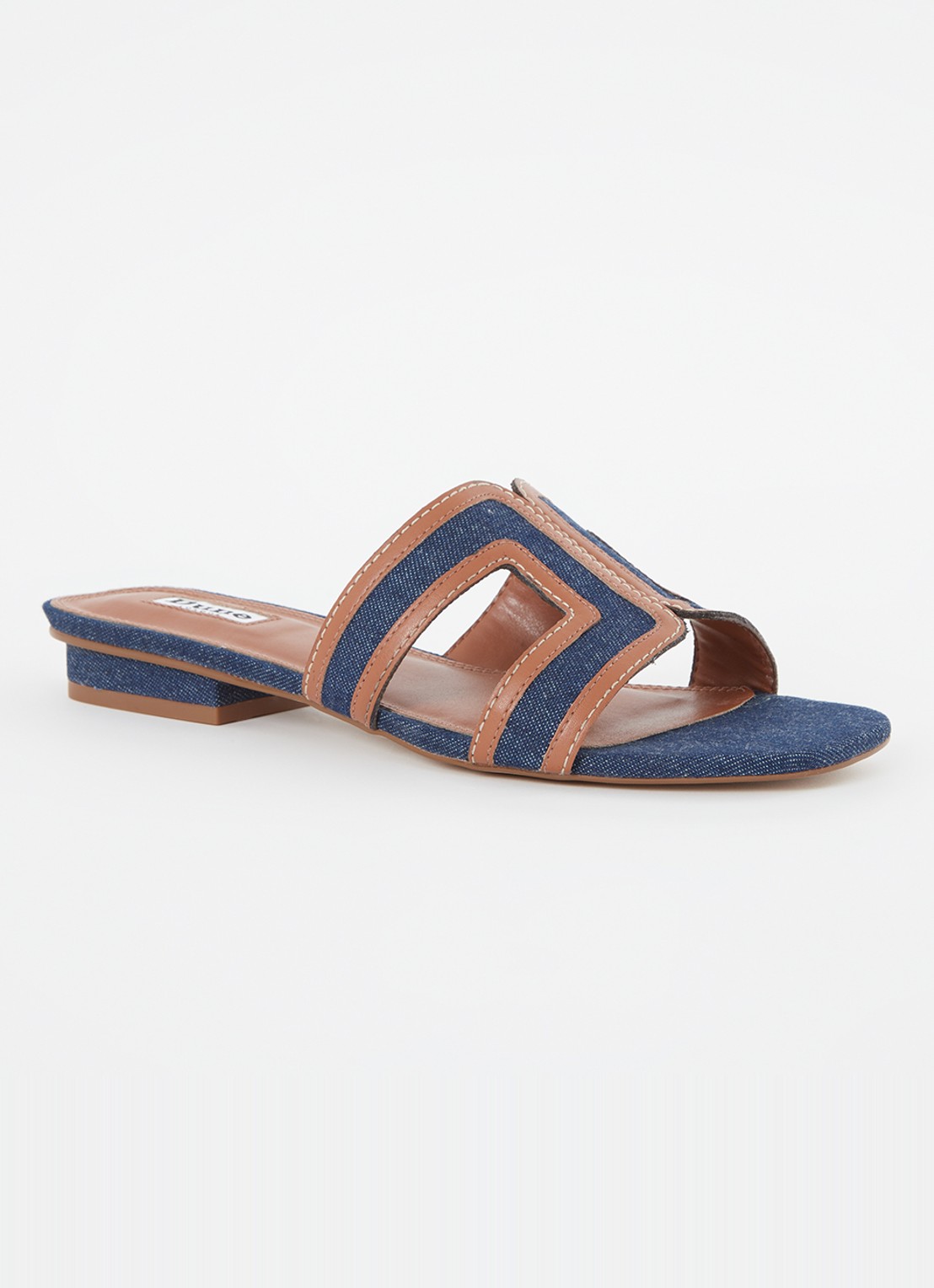 Dune London Loupe sandaal - voorkant 4 indigo