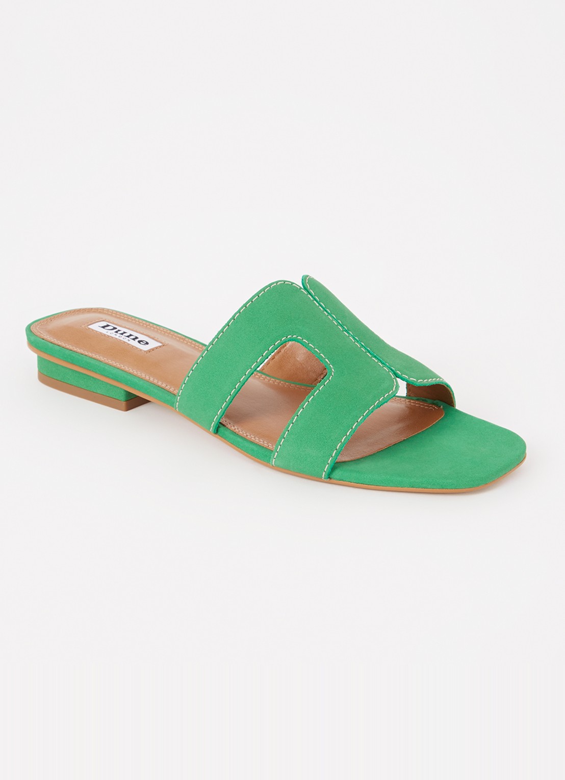Dune London Loupe sandaal - voorkant 2 groen