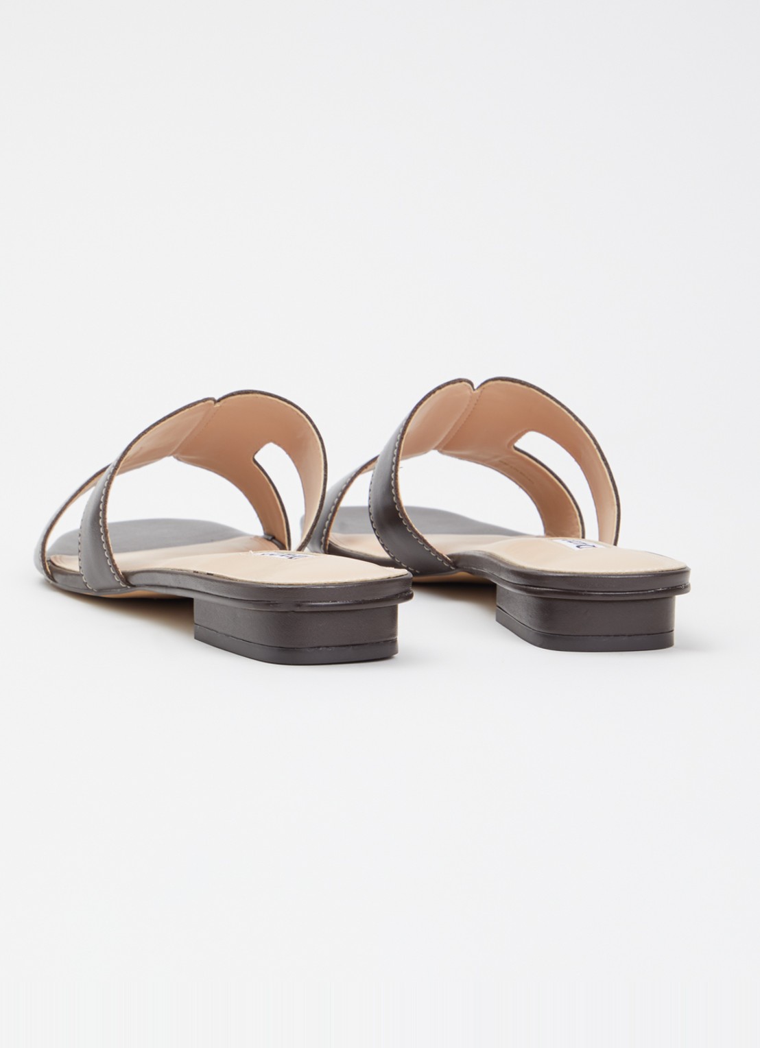 Dune London Loupe sandaal - achterkant 5 donkerbruin