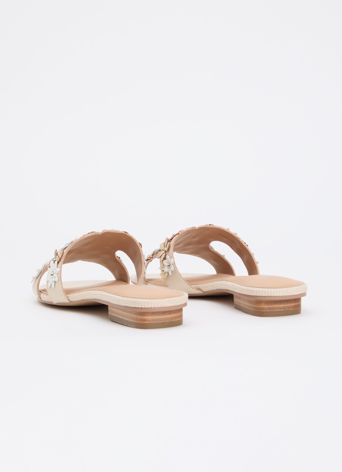 Dune London Loupes slipper van leer - achterkant 4 beige