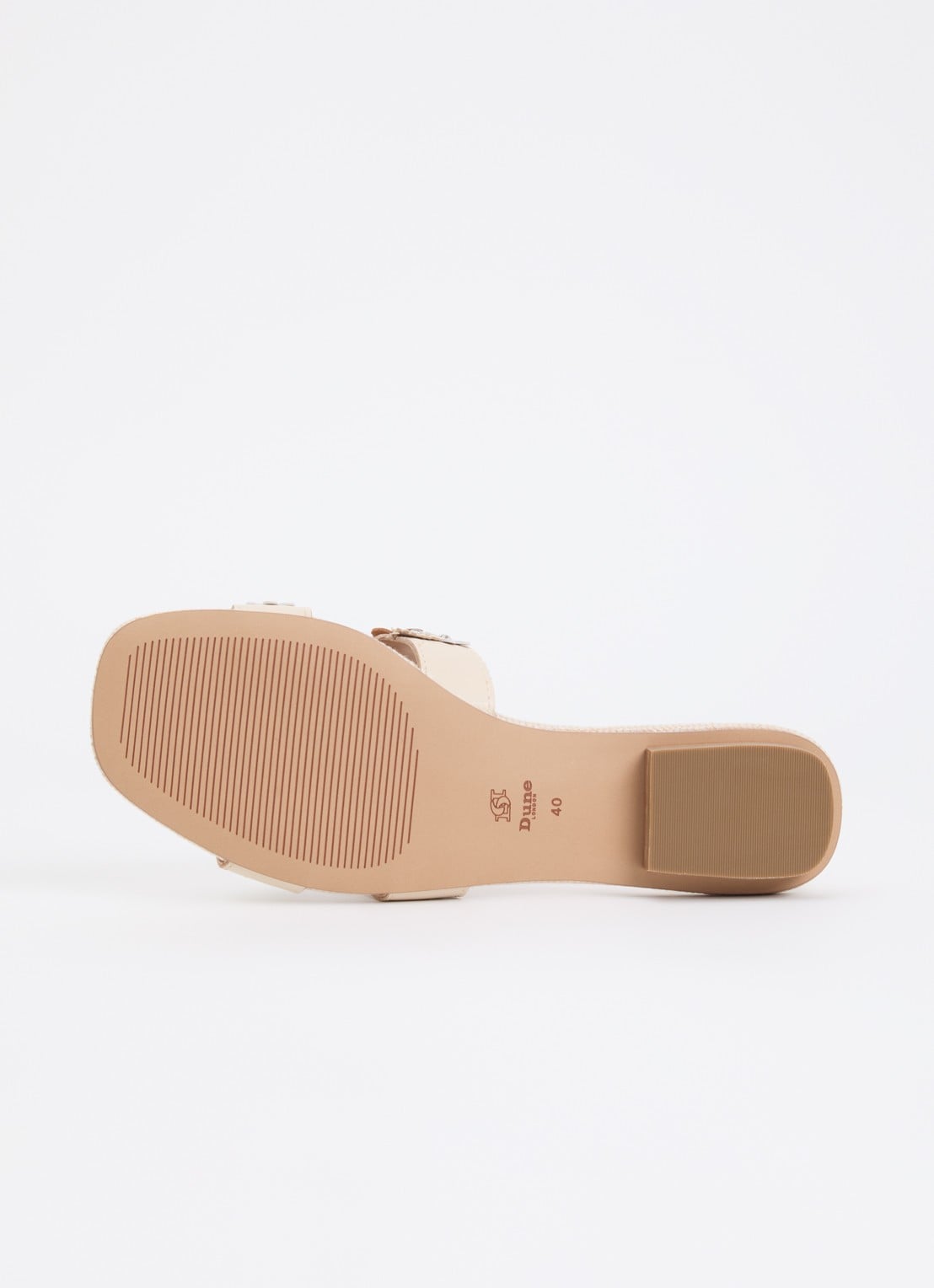 Dune London Loupes slipper van leer - detail 3 beige