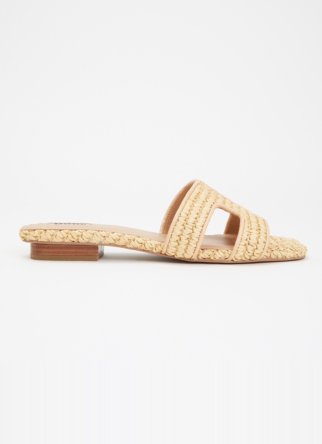 Dune London Loupes slipper van leer - voorkant 5 naturel