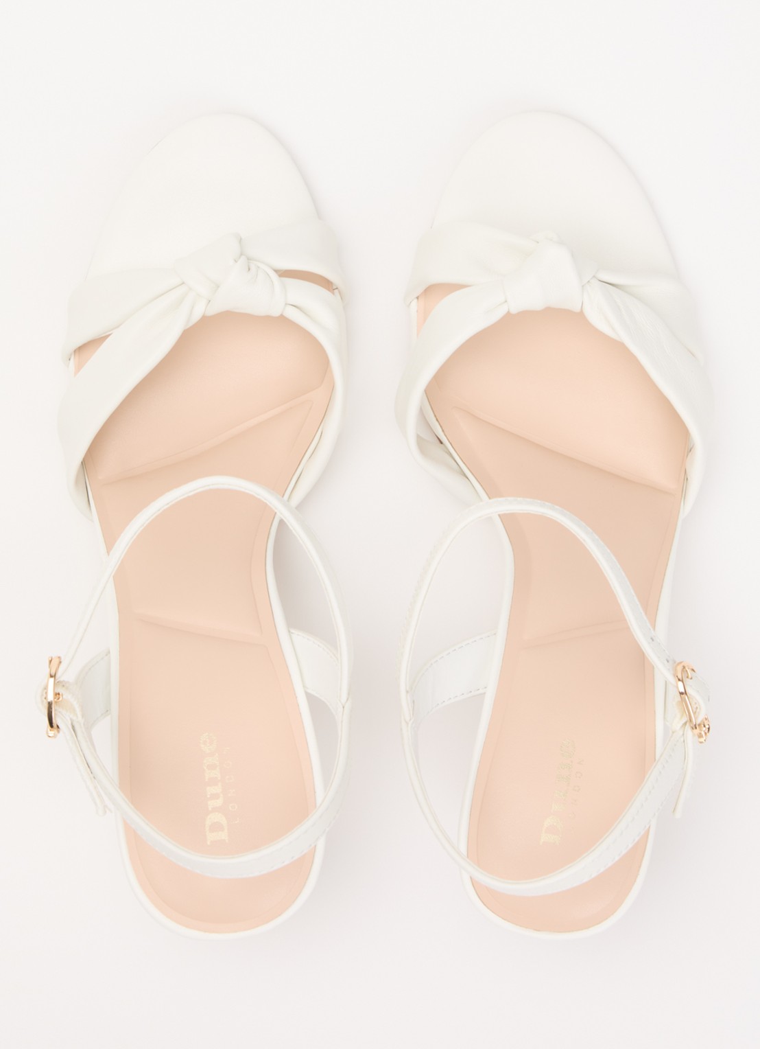Dune London Madisons sandalette van leer - detail 3 wit