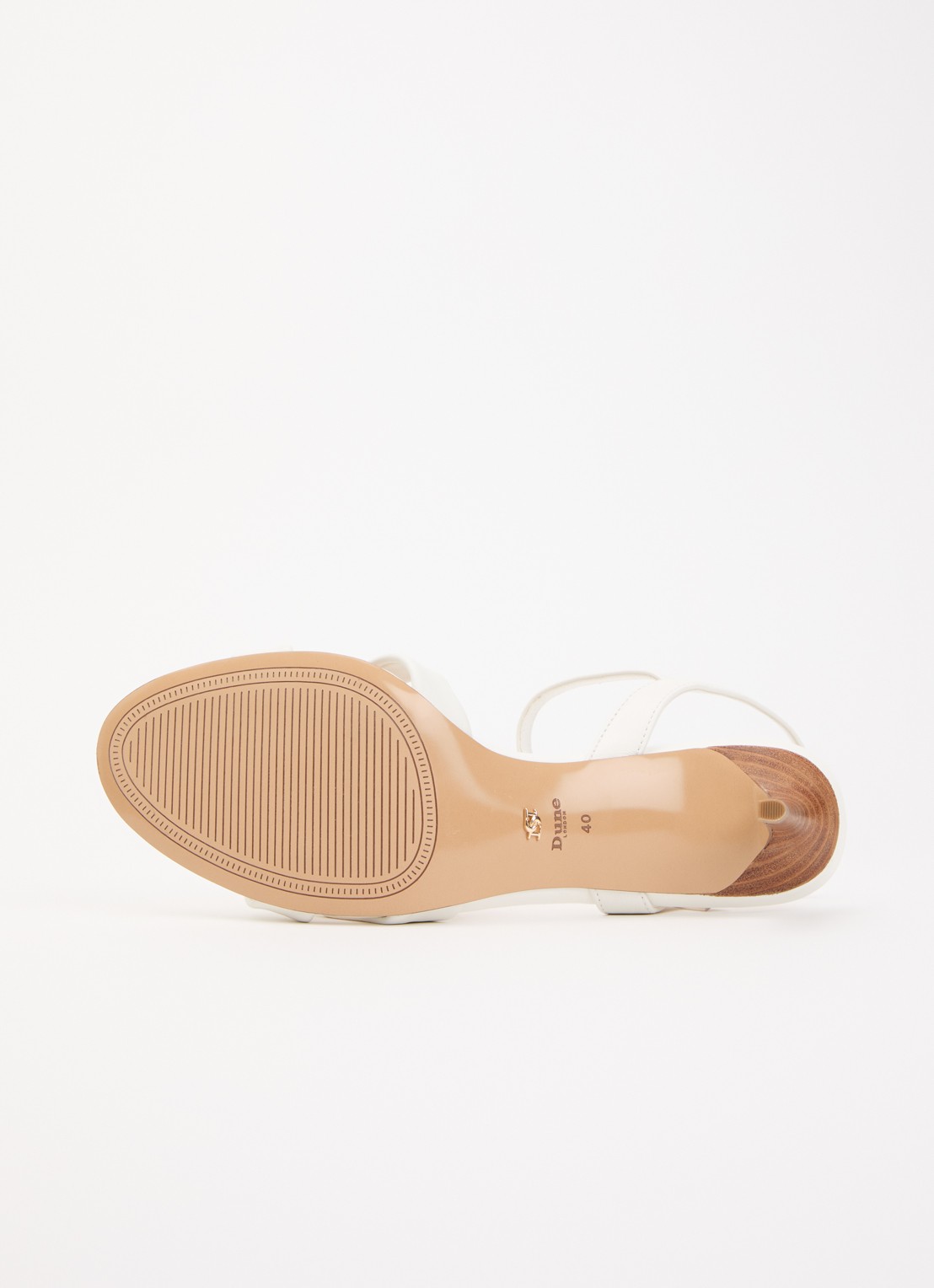 Dune London Madisons sandalette van leer - detail 4 wit