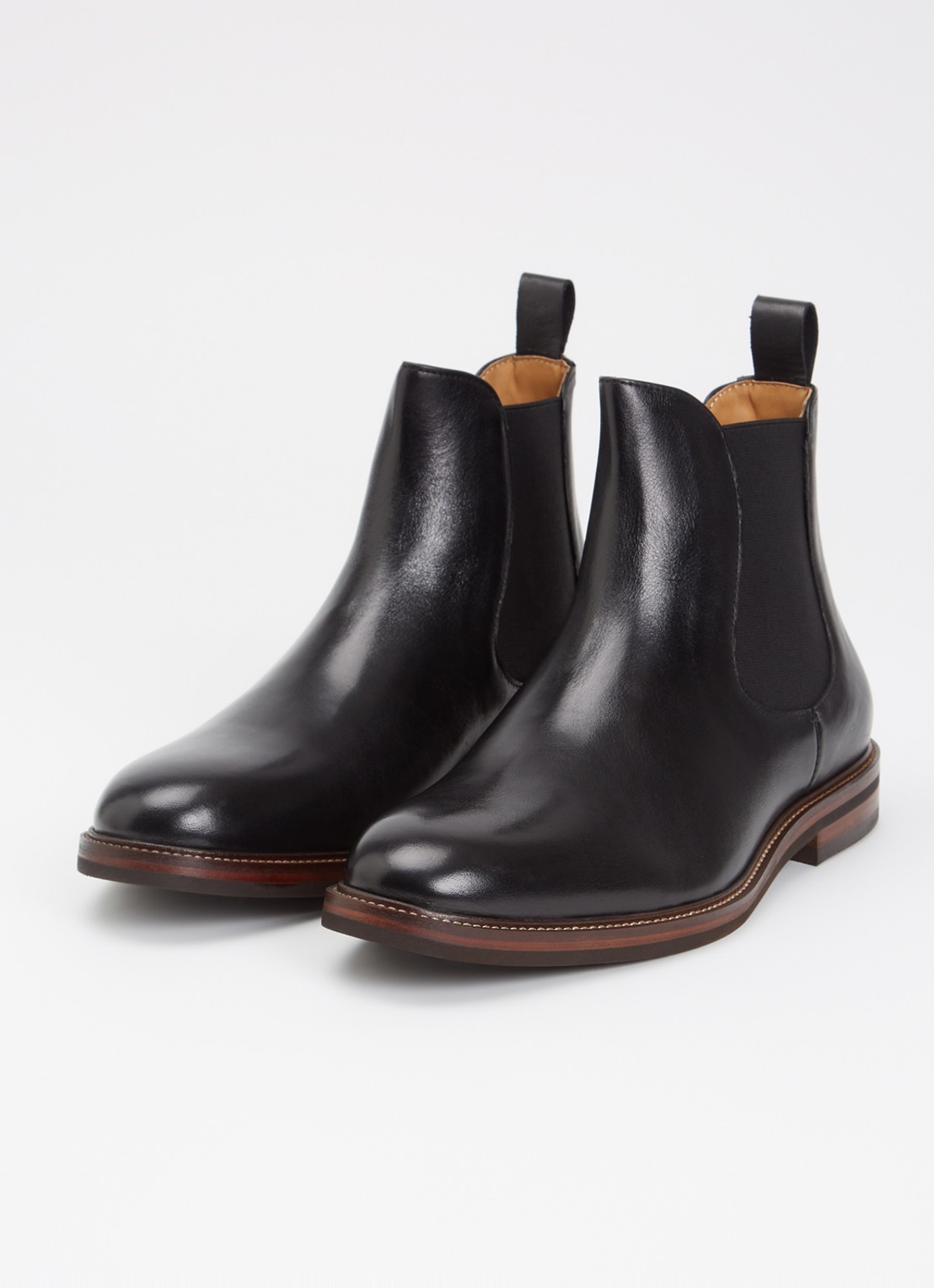 Dune London Maisen chelsea boot van leer - detail 3 zwart