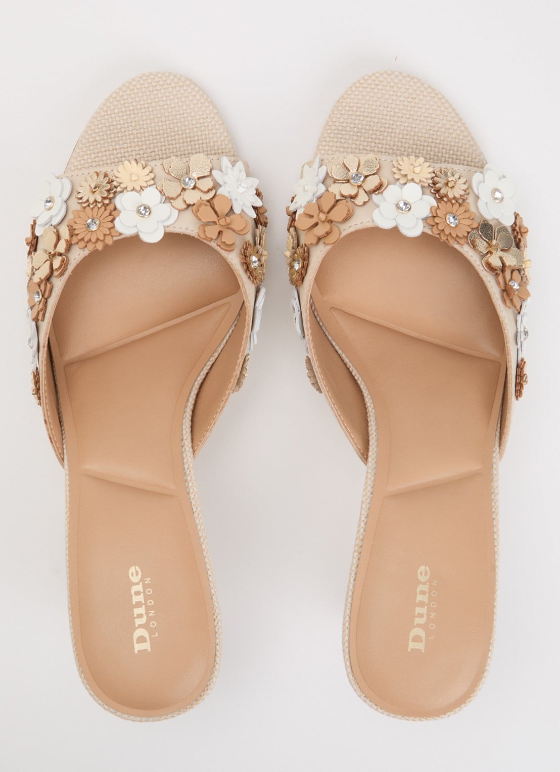 Dune London Maizy muiltje van leer - detail 2 beige