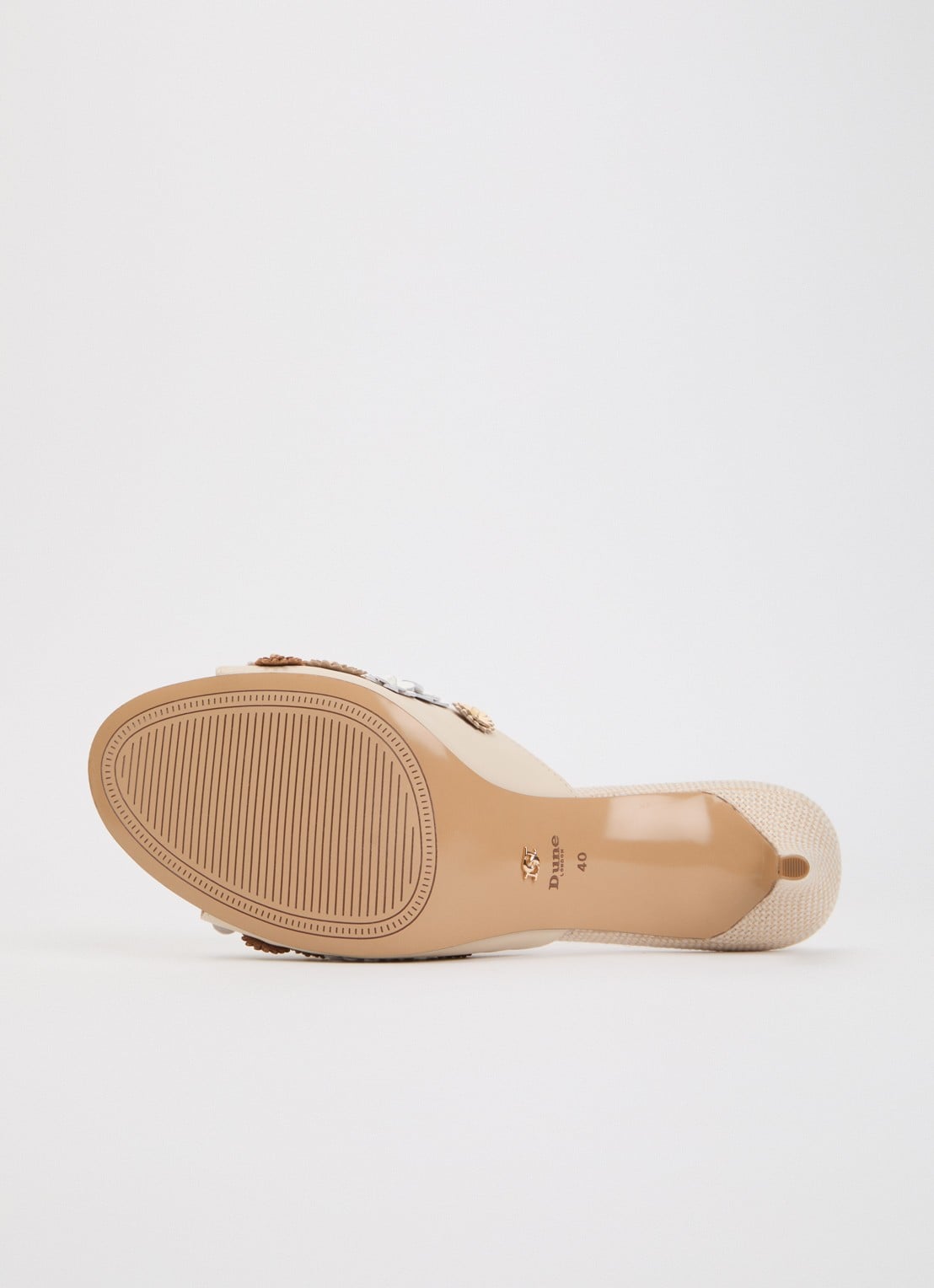 Dune London Maizy muiltje van leer - detail 3 beige
