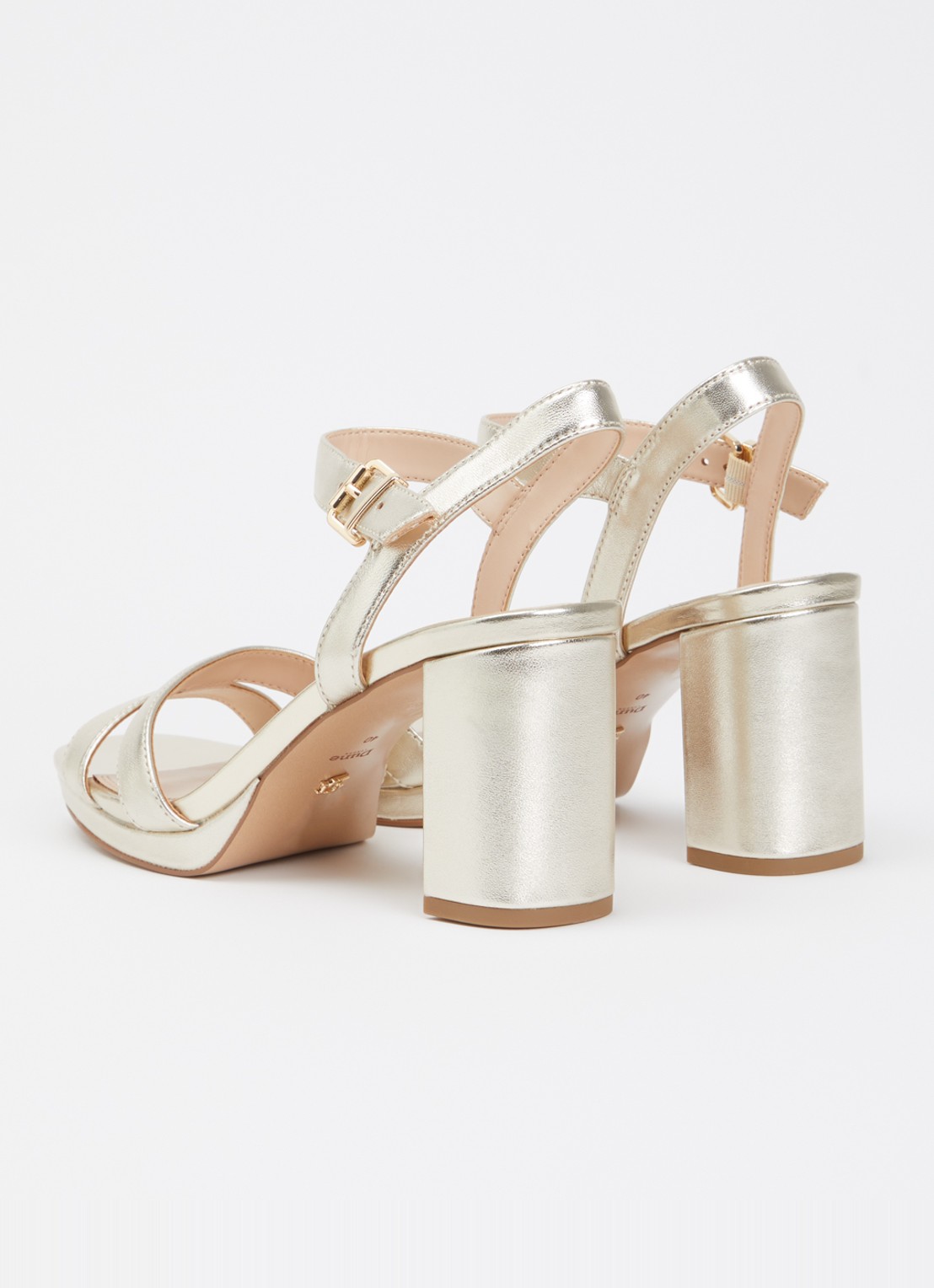 Dune London Manifesting sandalette - achterkant 5 goud - leer
