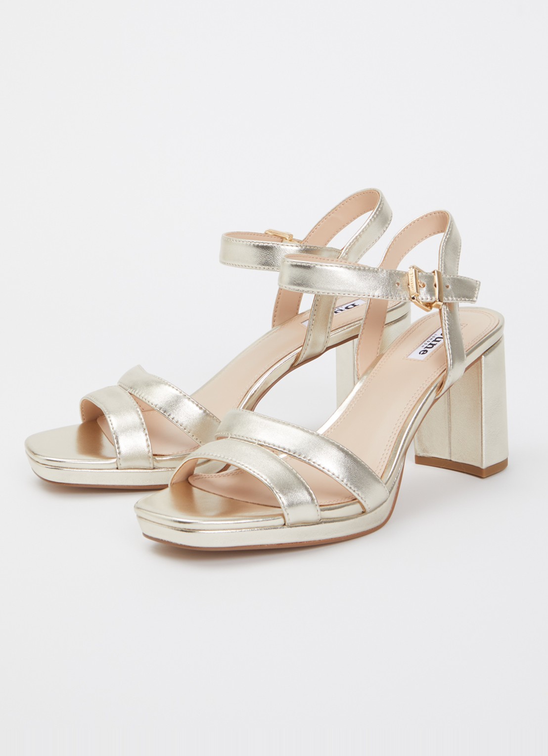 Dune London Manifesting sandalette - detail 2 goud - leer