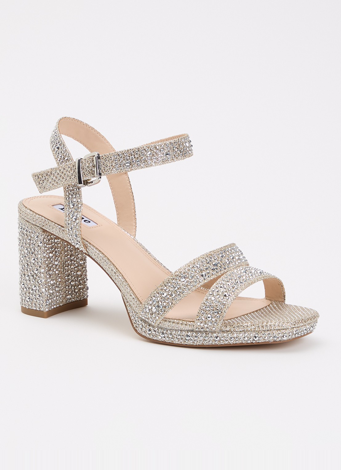 Dune London Manifesting sandalette - voorkant 5 zilver
