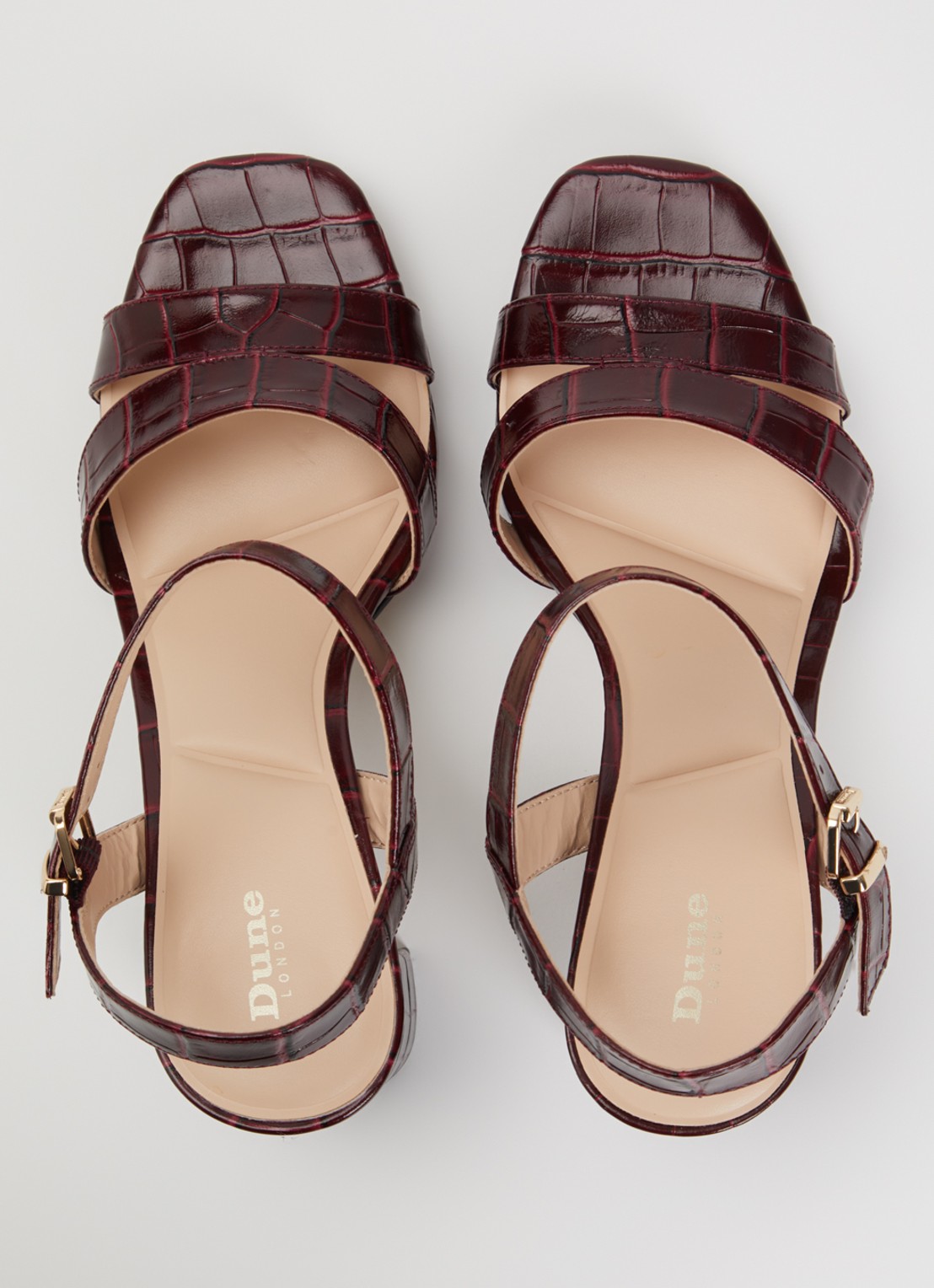Dune London Manifesting sandalette - detail 2 bordeauxrood