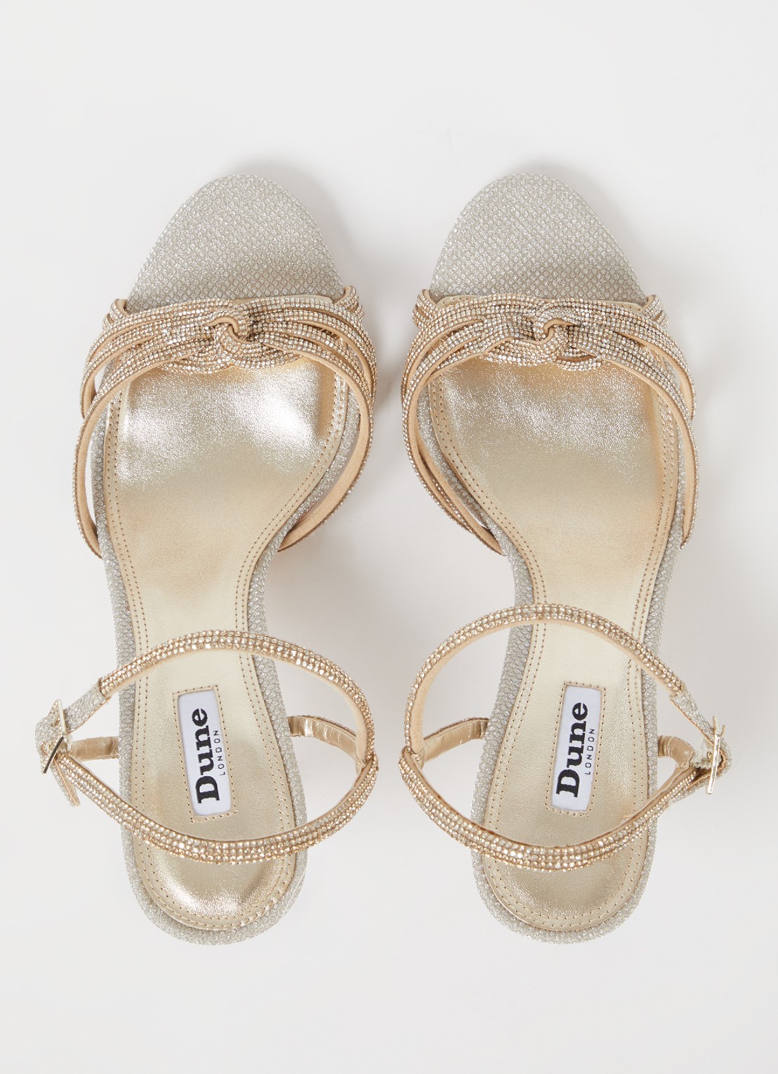 Dune London Marvelo sandalette met strass - detail 4 goud - plain synthetic