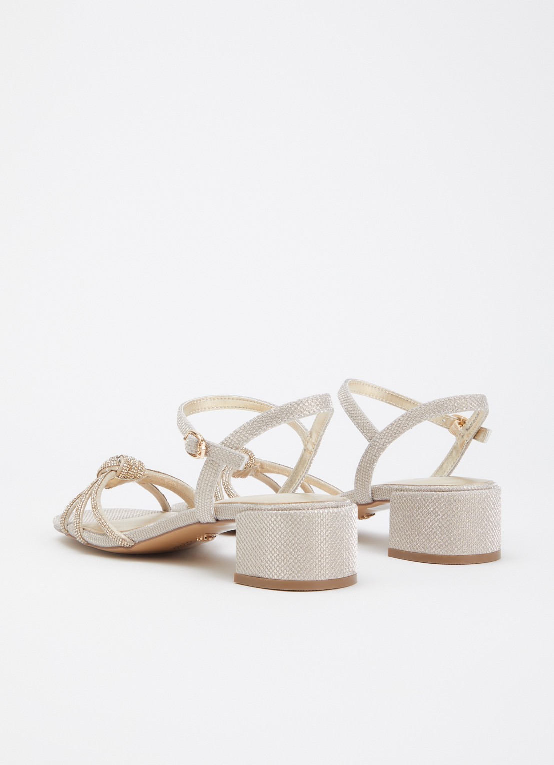 Dune London Marvelousness sandalette met strass - achterkant goud