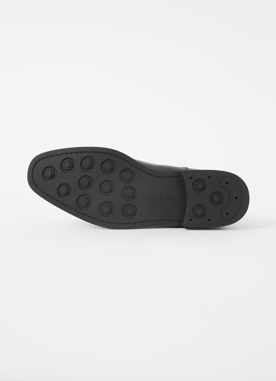 Dune London Masons chelsea boot van leer - detail 4 diepzwart