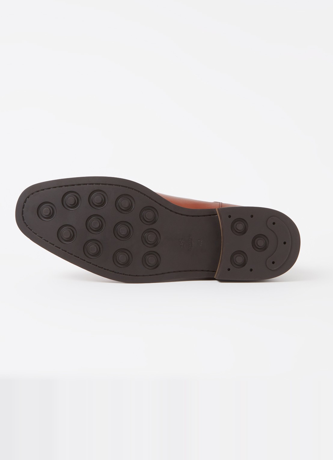 Dune London Masons chelsea boot van leer - detail 3 cognac