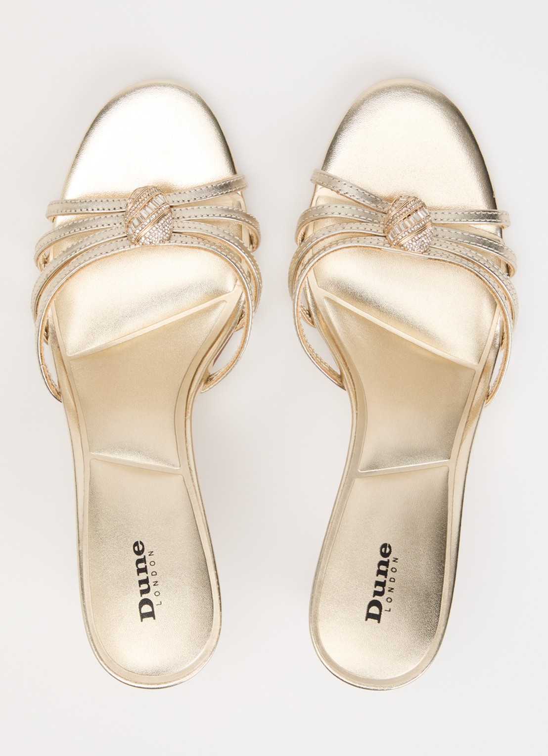 Dune London Masson sandalette van leer - detail 2 goud