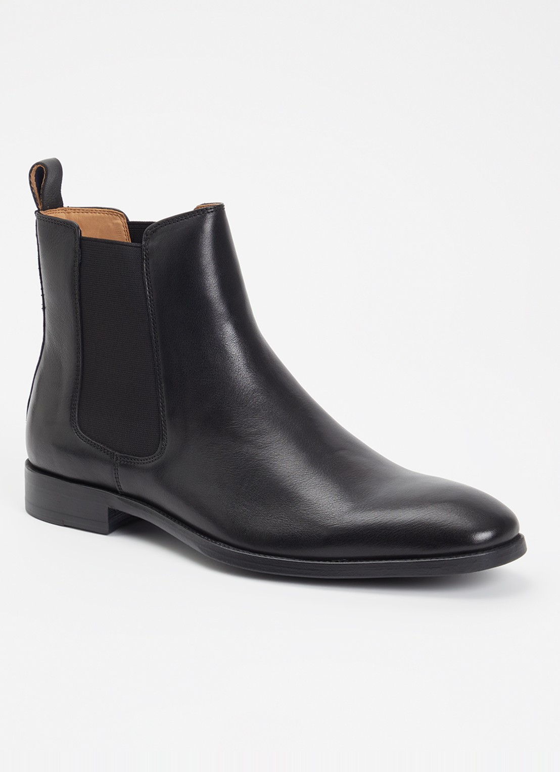 Dune London Matchin chelsea boot van leer - voorkant 3 zwart