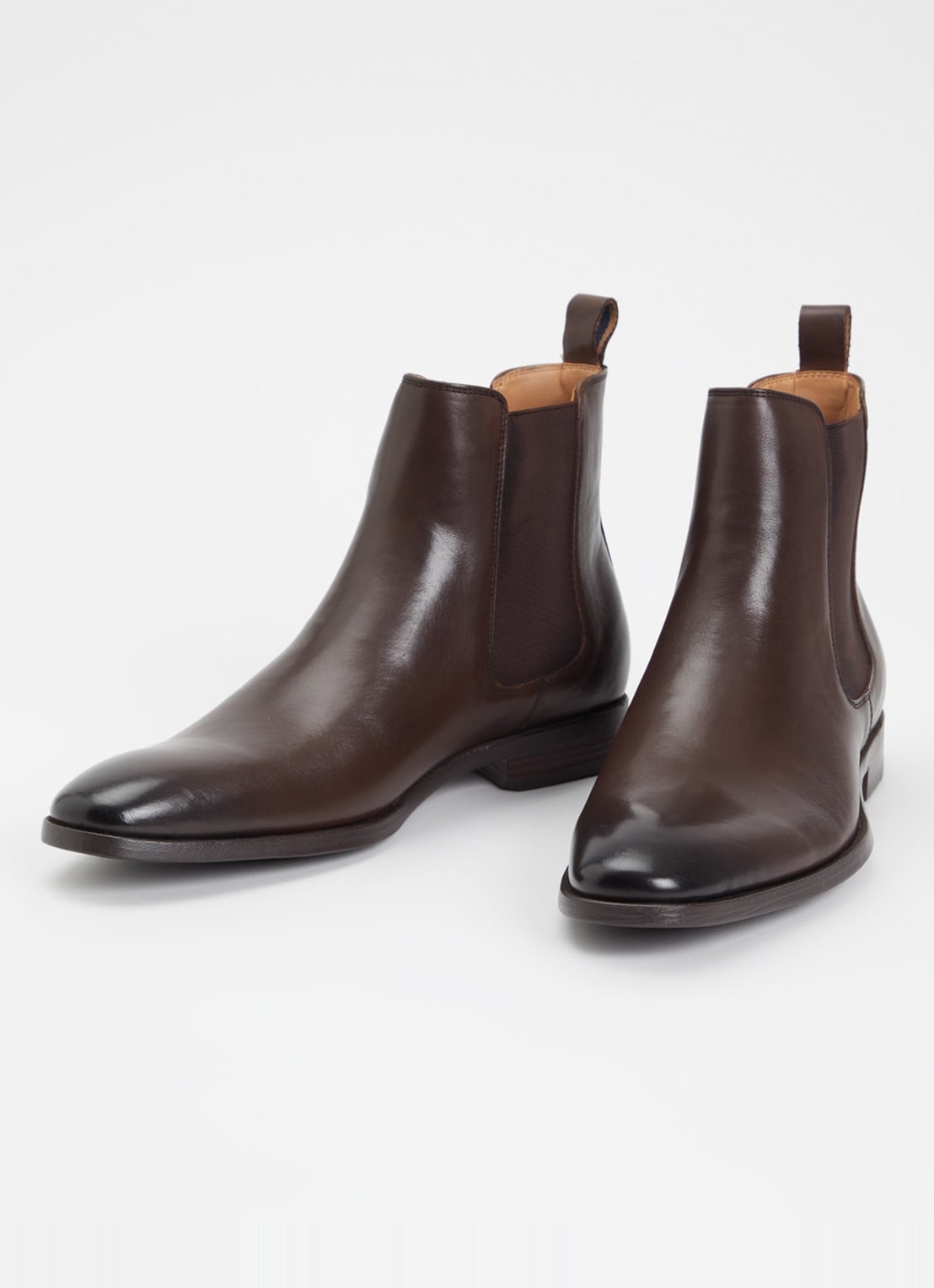 Dune London Matchin chelsea boot van leer - detail 3 donkerbruin