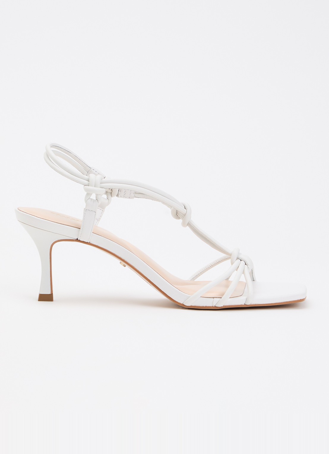 Dune London Matti sandalette van leer - voorkant 2 wit