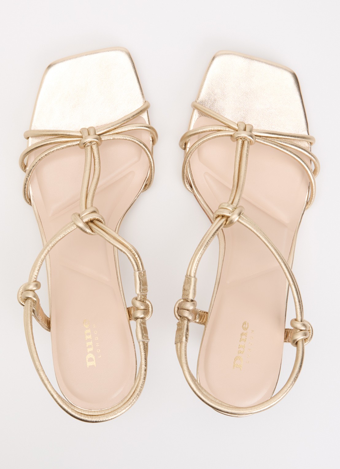 Dune London Matti sandalette van leer - detail 3 goud