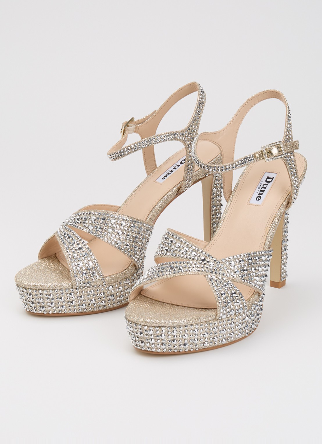 Dune London Mayve sandalette met strass - detail 2 goud