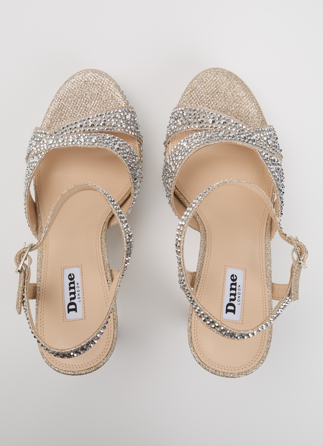 Dune London Mayve sandalette met strass - detail 3 goud