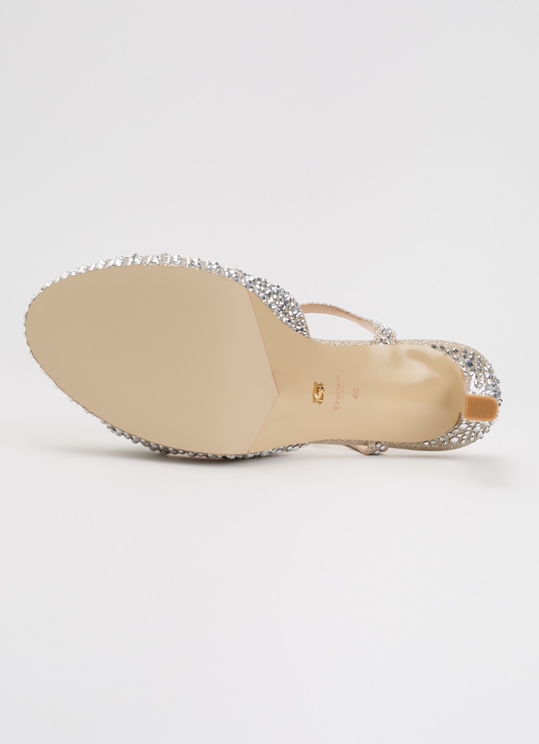 Dune London Mayve sandalette met strass - detail 4 goud